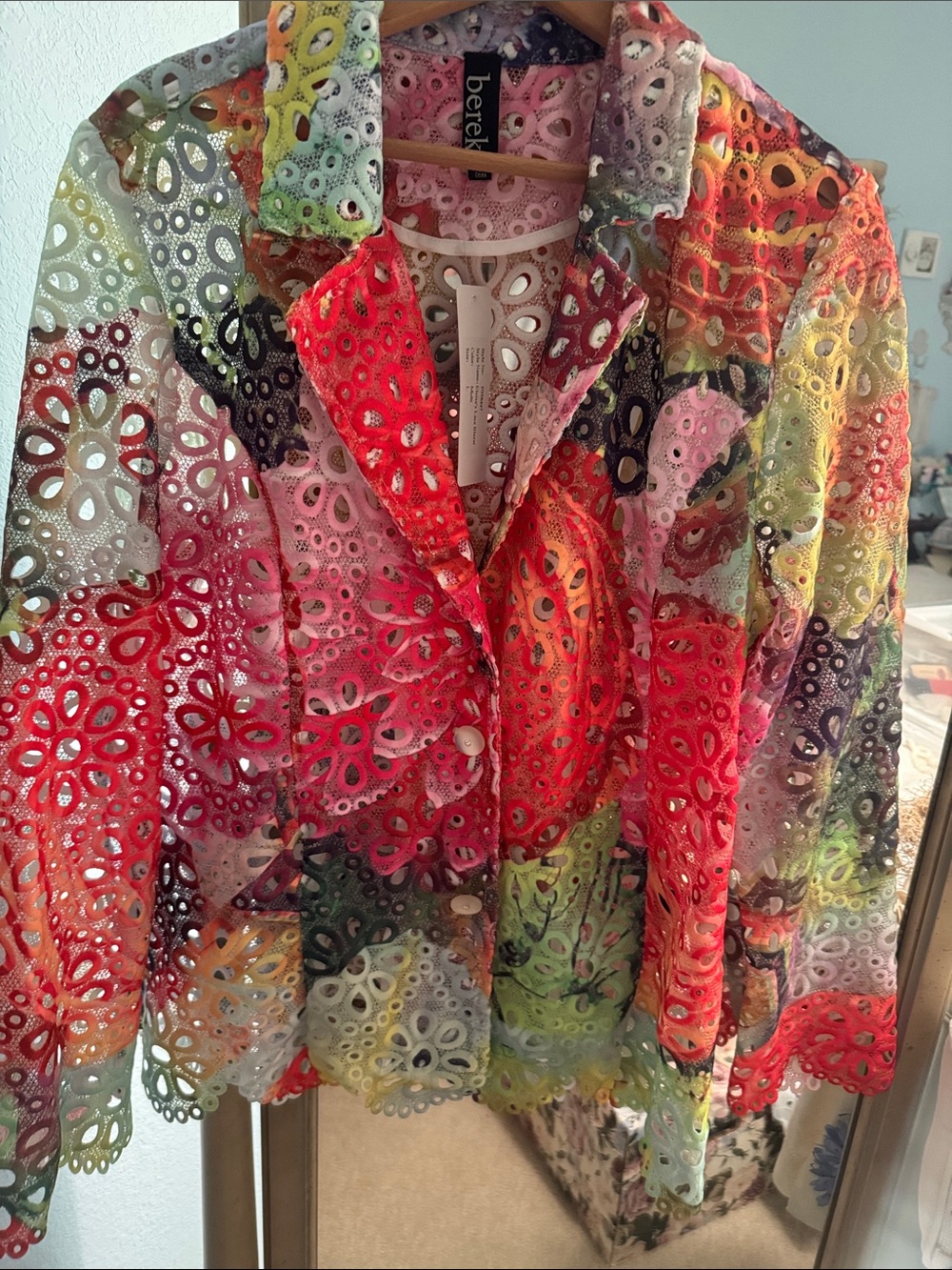berek Multicolor Eyelet Lace Blazer